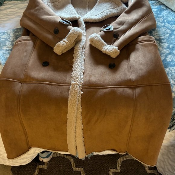 Avec Les Filles Faux Shearling Coat - Picture 6 of 8